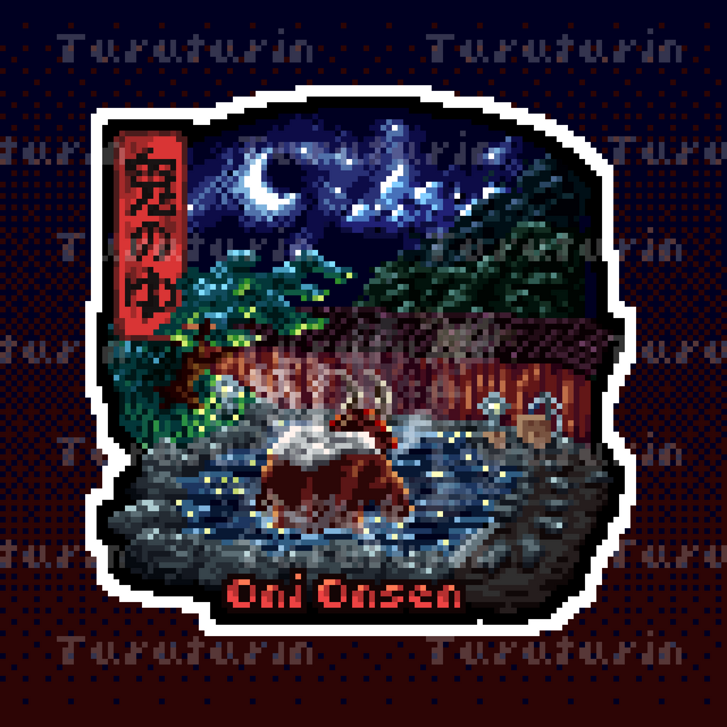 Oni Onsen Sticker